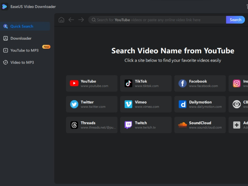 انقر على اليوتيوب
