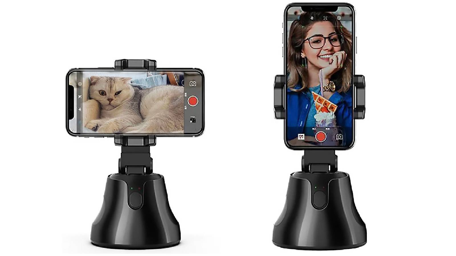 قاعدة متطورة لحمل الهاتف الذكي اثناء تصوير الفيديوهات على التيك توك  تثبت كاميرا الهاتف اما بشكل طولي او افقي 