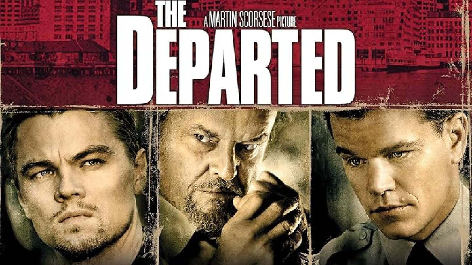 فيلم الراحلون ابطال فيلم الراحلون وبينهم الممثل مارك والبيرغ في دور ماركوس الشرطي المتخفي