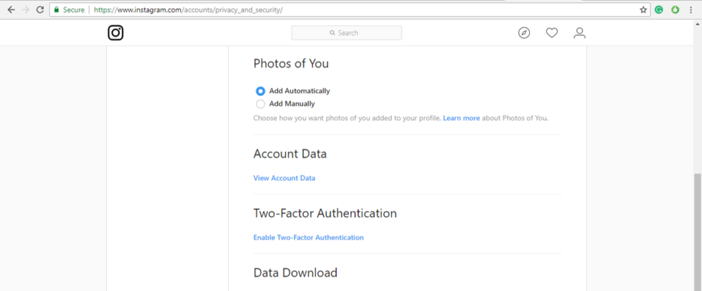 View Account Data View Account Data