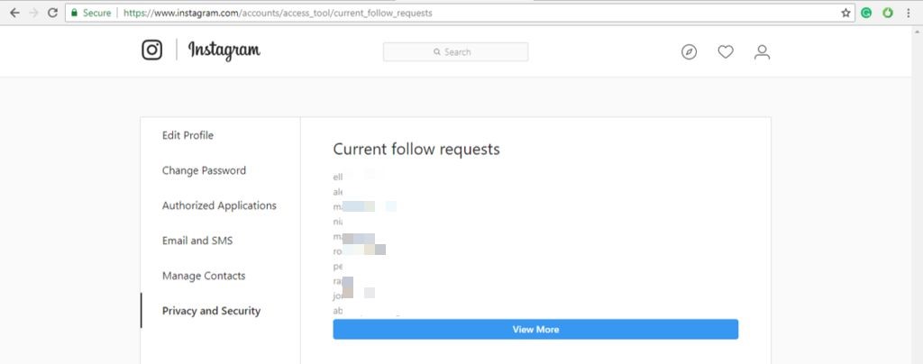 Current Follow Requests Current Follow Requests
