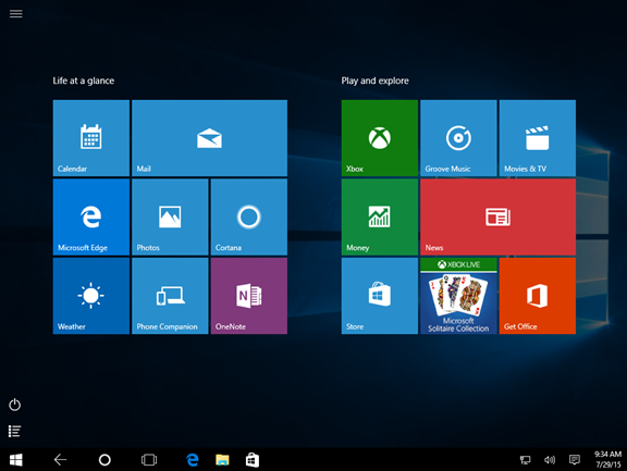 Tablet Mode Tablet Mode