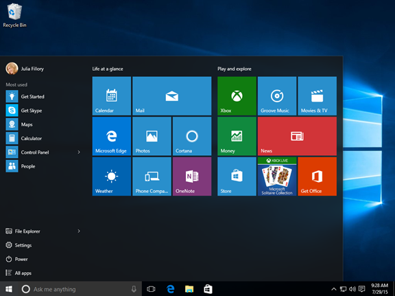 Start Menu Start Menu